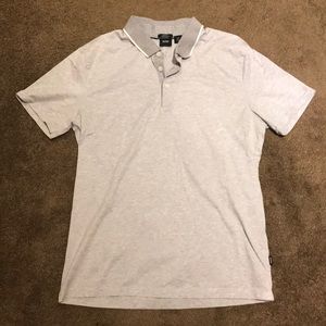 Hugo Boss Polo (White/Gray) - Size L